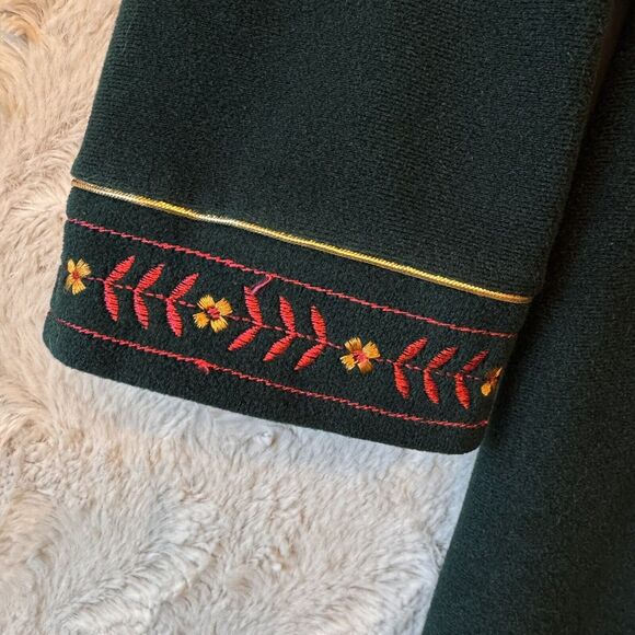 Vanity Fair House Coat Zip Bath Robe Night Gown Medium Petite Green Vintage - Picture 7 of 16